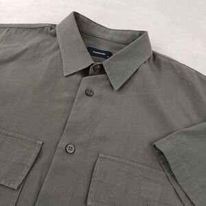 Zanerobe Medium Mens Shirt Utility Military 22x29 Canvas‎ Olive Drab Has Defect